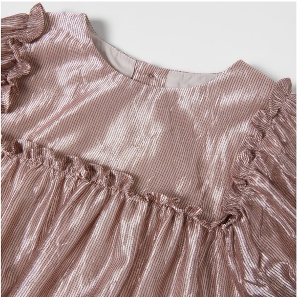 Zara shimmery structured striped dress - Picture 3 of 5